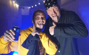Post Malone traz Undertaker para quebrar guitarra durante performance de “rockstar” com 21 Savage