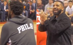 Drake trolla Joel Embiid por ele não marcar nenhum ponto em partida da NBA contra o Toronto Raptors
