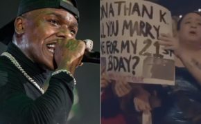Fã leva cartaz a show pedindo DaBaby em casamento e rapper traz ela para o palco para topar proposta