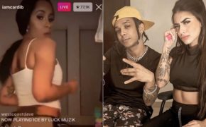 Cardi B aparece em live no Instagram ouvindo novo single trapfunk do Luck Muzik com MC Mirela