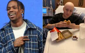 Travis Scott chama fã batalhando contra câncer comendo seu lanche do McDonald’s de seu “herói”