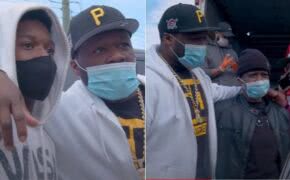 50 Cent volta ao bairro que nasceu para doar perus de “Ação de Graça” para pessoas carentes