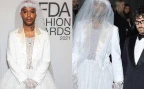 Kid Cudi aparece maquiado e vestido de noiva em evento de moda e viraliza na internet