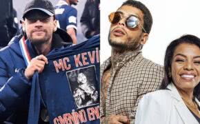 Neymar presenteia mãe do MC Kevin com camisa que usou para homenageá-lo na final da Copa da França