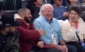 Casal de idosos viraliza ao sentar ao lado do Drake e não saber que ele é famoso em jogo da NBA